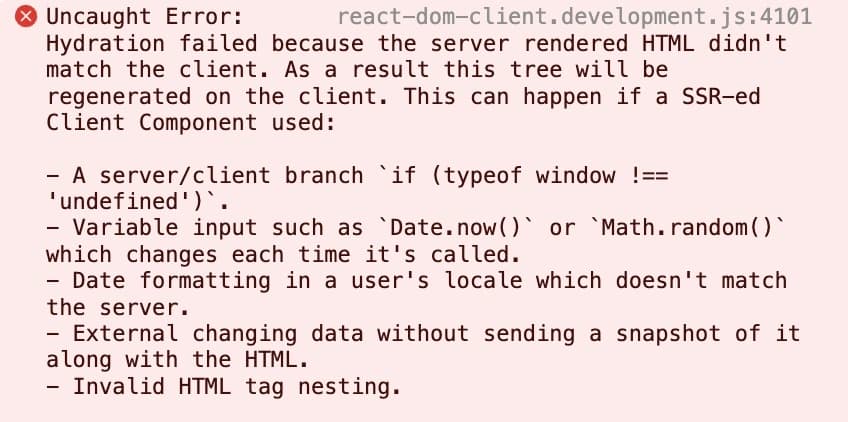 But at least we have useful error message now! But at least we have useful error message now!